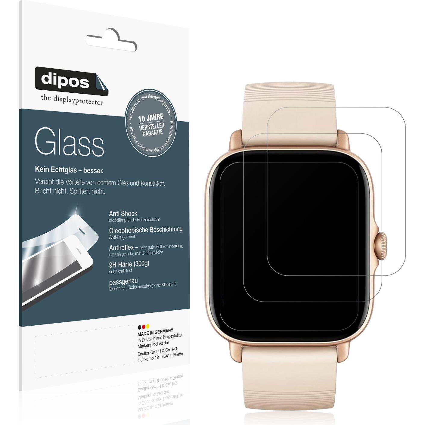 Dipos Displayschutz Anti-Shock, Smartwatch Schutzfolie, Transparent