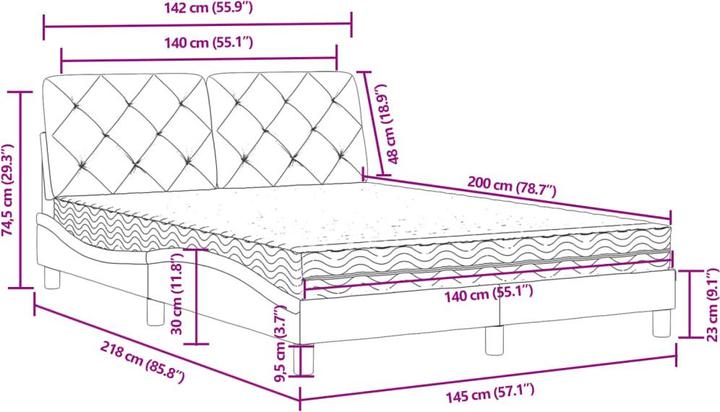 Immagine prodotto vidaXL Giulio (140 x 200 cm)