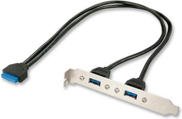 Produktbild Lindy USB 3.0 Slotblechadapter, 2 x USB 3.0 Typ A Kupplung