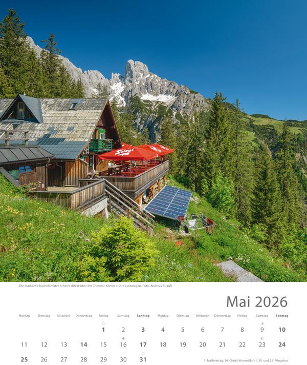 Produktbild Htten unserer Alpen 2026 (30,5 x 38 cm)