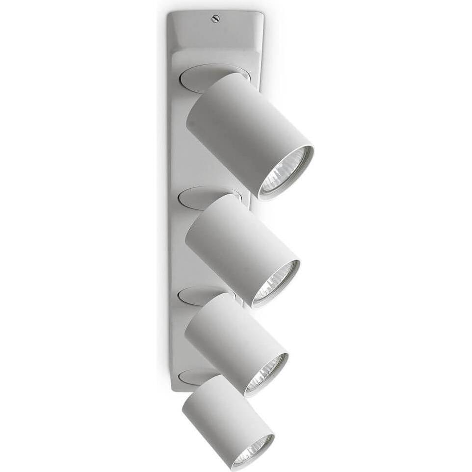 Thumbnail - Ideal lux, Wandleuchte + Deckenleuchte, RUDY GU10 Deckenleuchte 4x dimmbar Weiss warmweiss 229089 (640 lm, GU10)