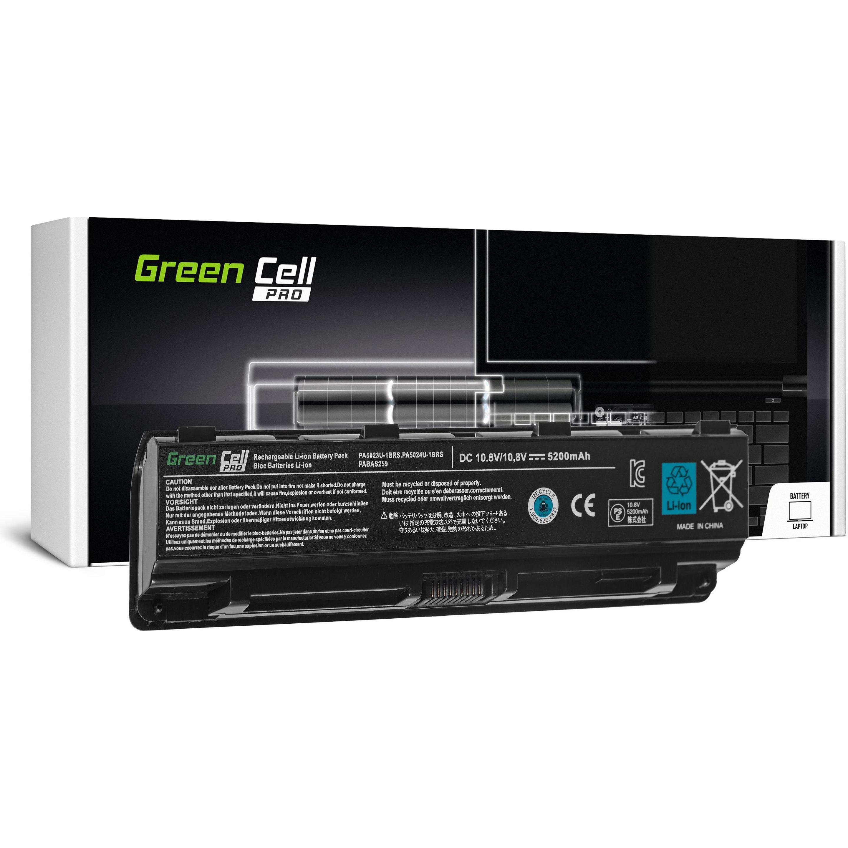 GreenCell Cell TS13PRO Notebook-Ersatzteil Akku (6 Zellen, 5200 mAh), Notebook Akku, Schwarz