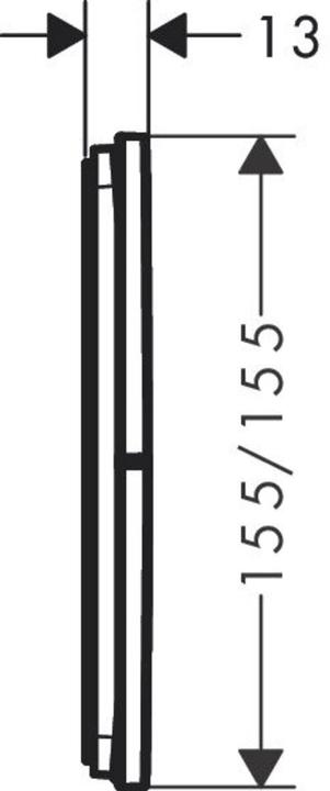 Actual product image hansgrohe ShowerSelect Comfort E valve, concealed, 3 consumers, square rosette, 15573