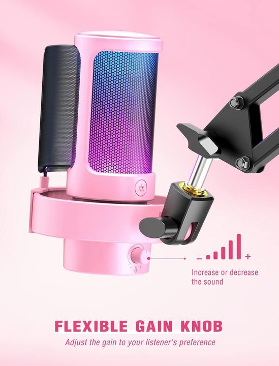 Produktbild Fifine A8 pink Professional Recording USB Microphone
