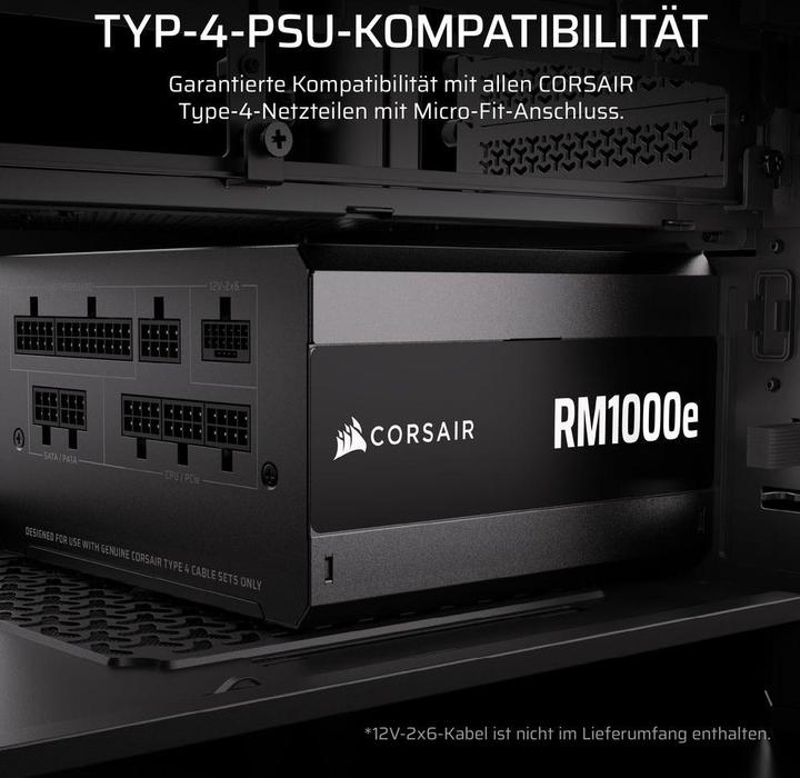 Produktbild Corsair Stromkabel PCIe Power 8-Pin (6+2-Split) Schwarz 65 cm (65 cm)