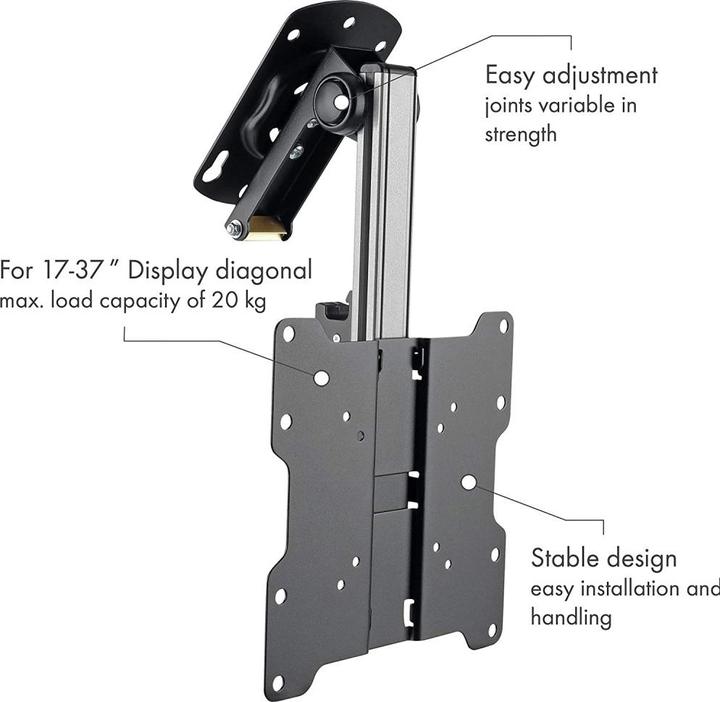 Immagine prodotto Techly Supporto da soffitto pieghevole e retrattile per TV LCD LED 17-37 (Vari)