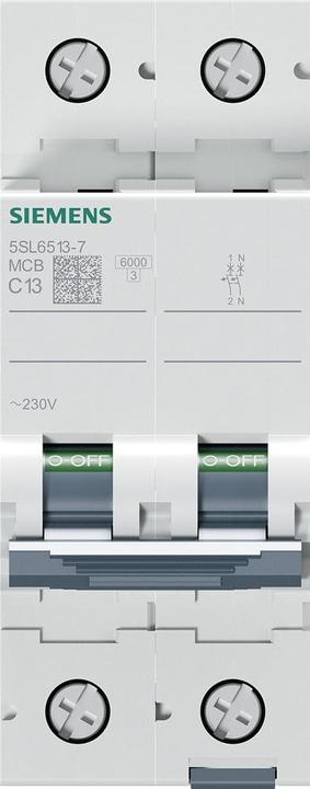 Produktbild Siemens Leitungsschutzschalter UC C 13A 1+N 400V 5SL6513-7