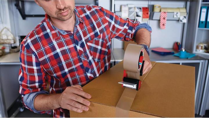 Produktbild tesa tesapack Handabroller Set mit 2 reissfesten PVC Packbändern (50 mm)