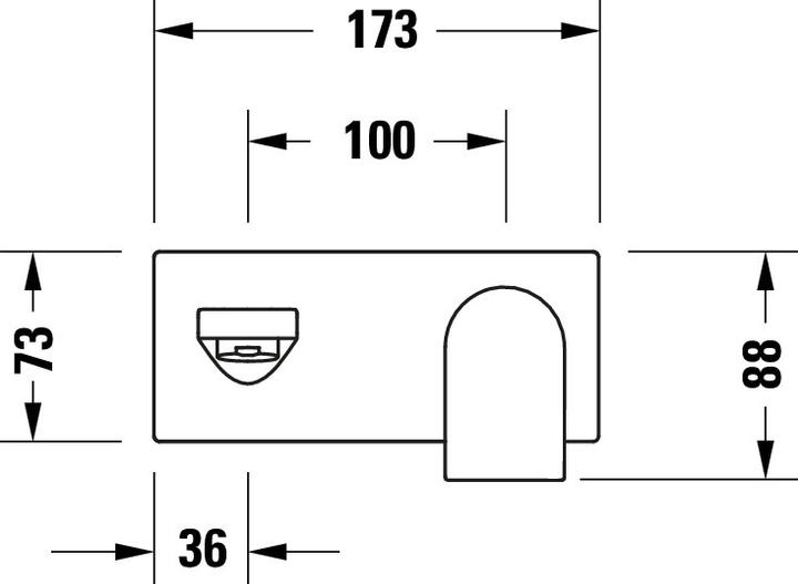 Nährwerte und Zutaten Duravit Einhebel-Waschtischmischer Tulum Unterputz, Ausladung 171mm chrom