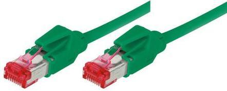 Image du produit Tecline Câble patch S/FTP, PiMF, Cat 6, vert, 10,0 m sans halogène, avec câble Draka et connecteurs Hiroso (SFTP, CAT6, 10 m)