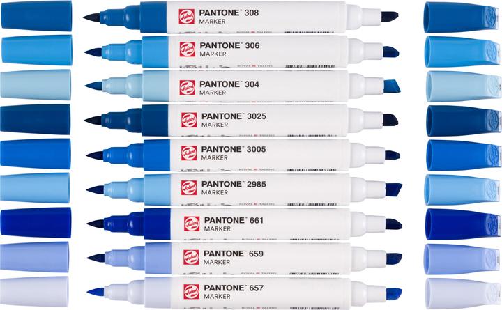 Image du produit Talens Pantone Marker Set 9x Blau, Strichstärke: Keine Angabe (9x)