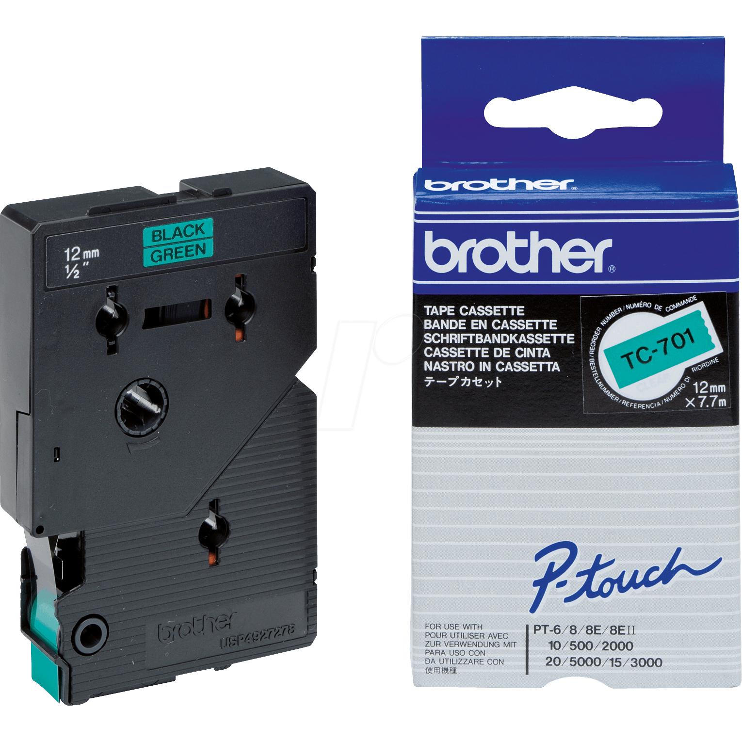 Brother, Beschriftungsband, P-Touch (1.20 cm, Grün)