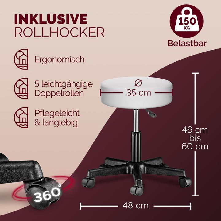 Image du produit Casaria Schminktisch mit Hocker (110 x 40 x 140 cm)