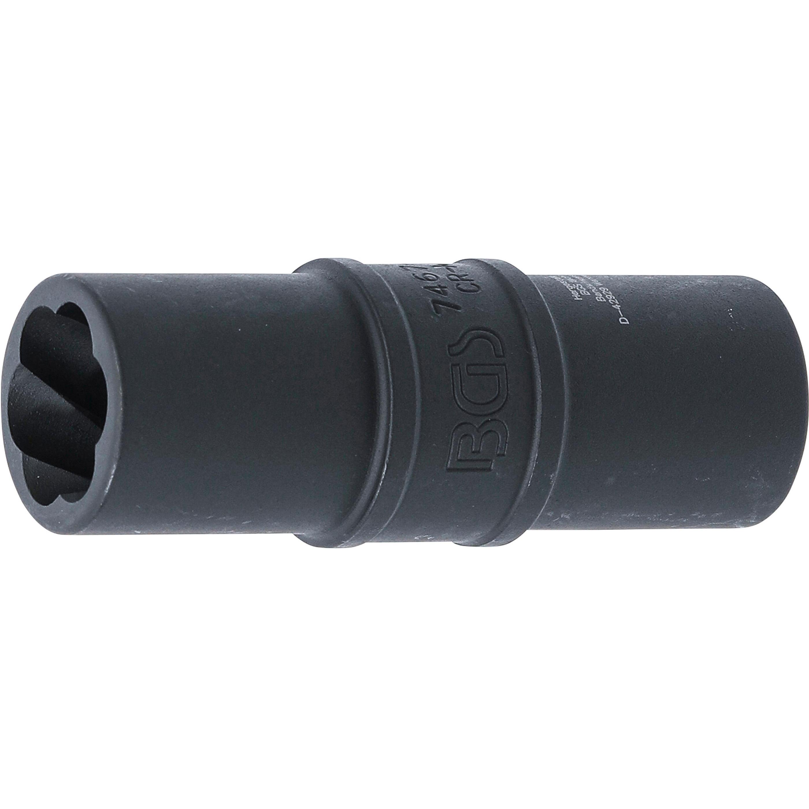 BGS, Gewindeschneider + Gewindebohrer, Kraft-Spezial-Schraubenausdreh-Wendeeinsatz 17 mm 12,5 mm (1/2")