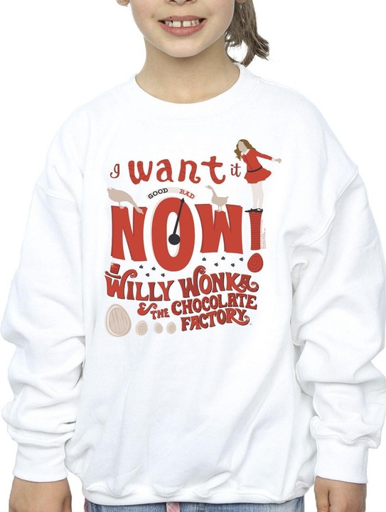 Immagine prodotto Willy Wonka & the Chocolate Factory Verruca Salt I Want It Now Felpa Ragazze (104)