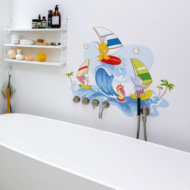 Produktbild Trenddeko Die vier Tierfreunde - Wasserspiele (140 x 100 cm)