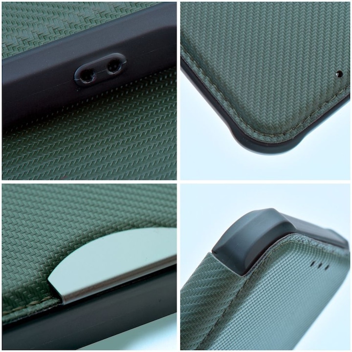 Produktbild OEM Buchtasche RAZOR Book für SAMSUNG S22 Ultra dunkelgrün (Samsung Galaxy S22 Ultra)