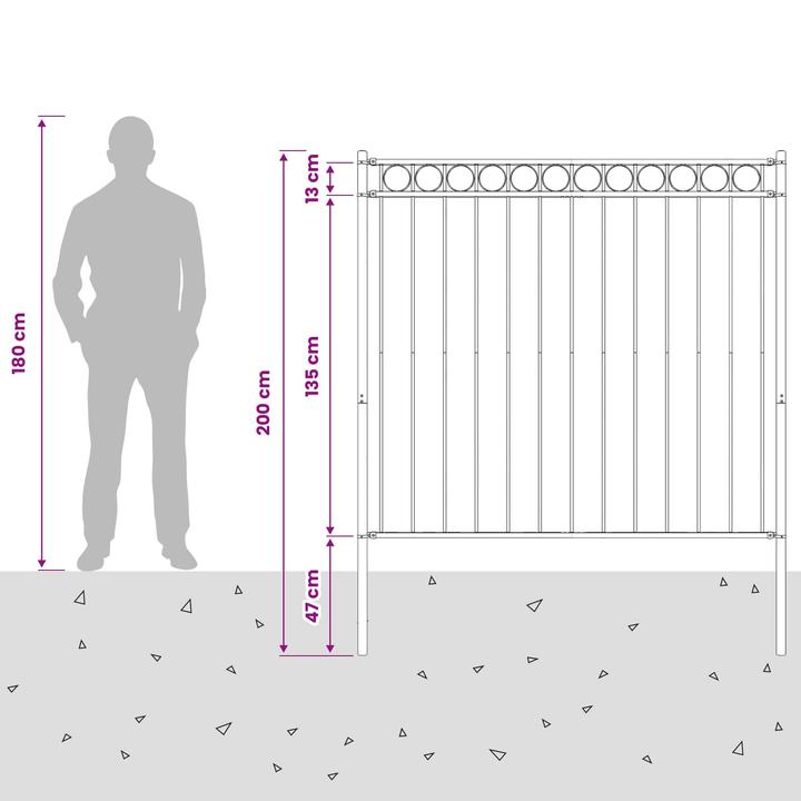 Produktbild vidaXL Moderner Zaun