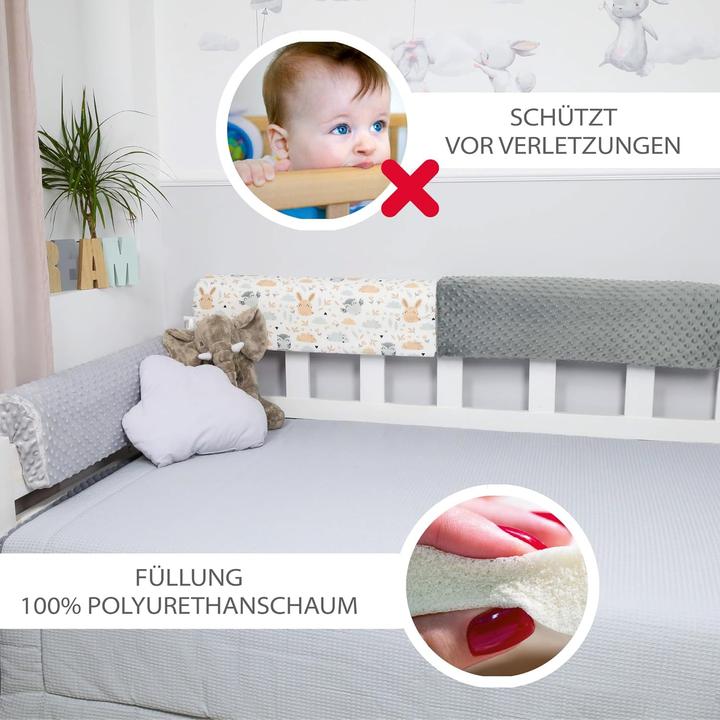 Produktbild Totsy Baby Bettkantenschutz, 90cm, Hellgrau