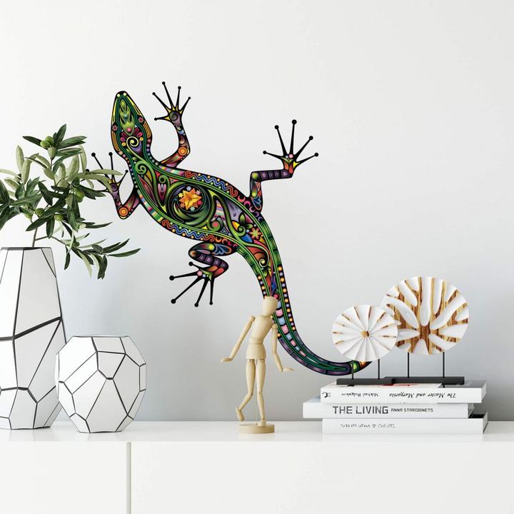 Actual product image Trenddeko Colourful gecko (40 x 40 cm)