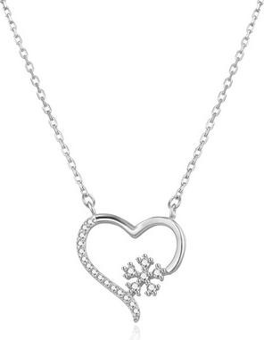 Produktbild Agato Charming Silver Heart Necklace AGS1567/47