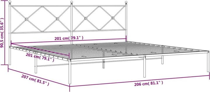 Image du produit vidaXL Bettgestell (200 x 200 cm)