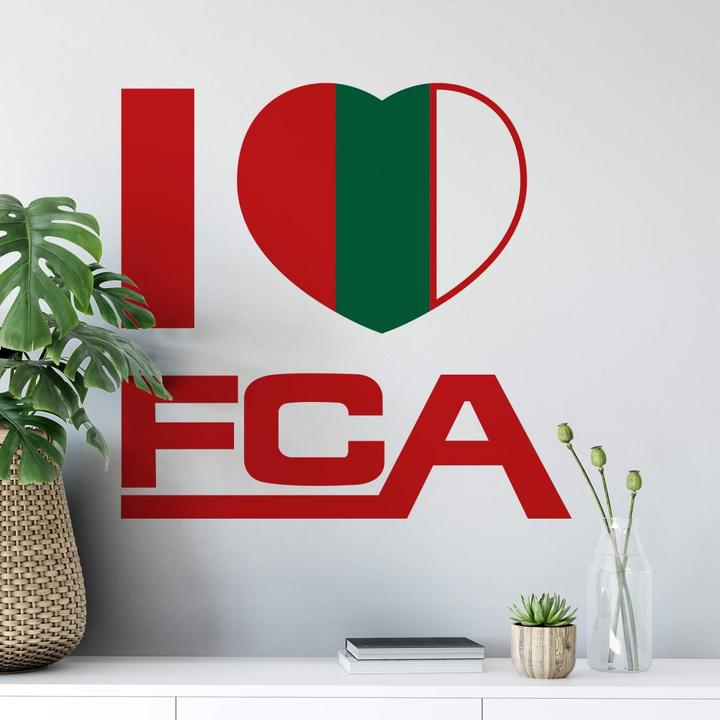 Produktbild FC Augsburg I love FCA (60 x 58 cm, 80 x 78 cm, 40 x 39 cm, 120 x 117 cm, 20 x 19 cm)