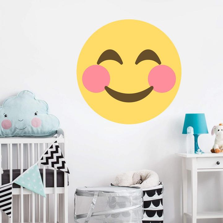 Image du produit Emojione Emoji visage gaufré rose (60 x 60 cm)
