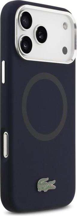 Produktbild Lacoste Case Silicone Metal Logo MagSafe for iPhone 17 Pro Max navy blue (Apple iPhone 17 Pro Max)