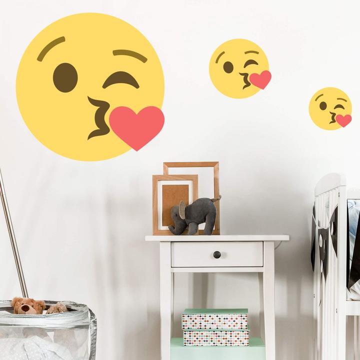 Actual product image Emojione Emoji Throwing A Kiss (100 x 100 cm)