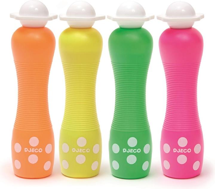 Actual product image Djeco 4 large pens with neon foam tip
