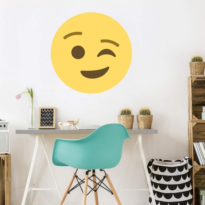 Actual product image Emojione Emoji Winking Face (40 x 40 cm)