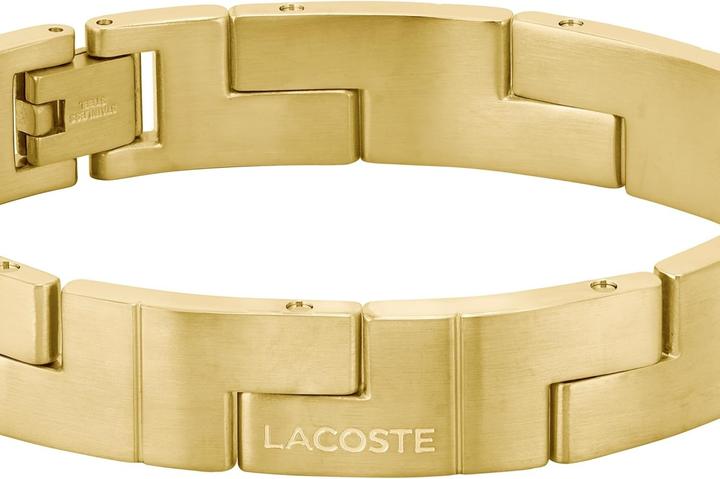 Actual product image Lacoste Fashion Gold Plated Bracelet For Men 2040154 (Stainless steel)