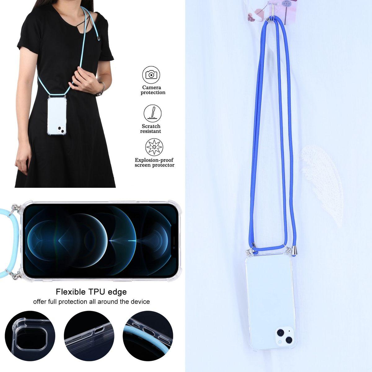 Thumbnail - König Design Hülle Handy Schutz für Apple iPhone 13 mini Case Cover Tasche Etuis Bumper Blau, Handykette, Blau