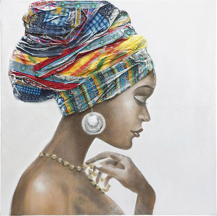 Produktbild Gilde Bild Afrikanische Schönheit Handgemalt (100 x 100 cm)