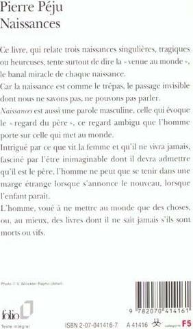 Image du produit Naissances (Français, Pierre Péju, 2000)