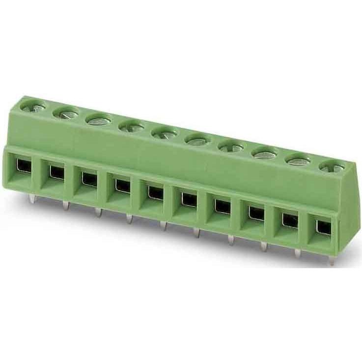 Phoenix Contact Low profile PCB terminal block,5mm,6 way, Elektronikkabel + Stecker, Grün