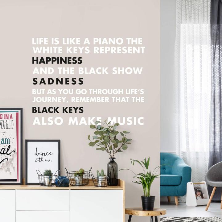 Immagine prodotto Trenddeko La vita è come un pianoforte... (120 x 96 cm)