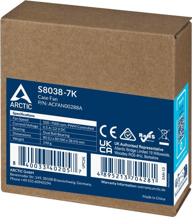 Actual product image Arctic S8038-7K (80 mm, 1 x)