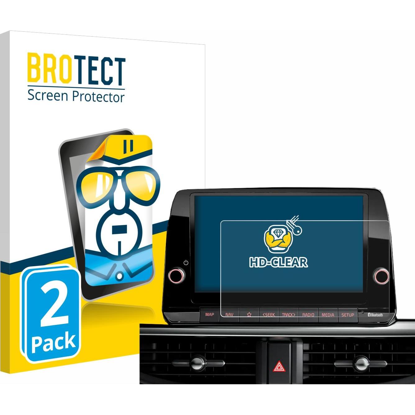 BROTECT, Fahrzeug Navigation Zubehör, Schutzfolie Displayschutz Klar