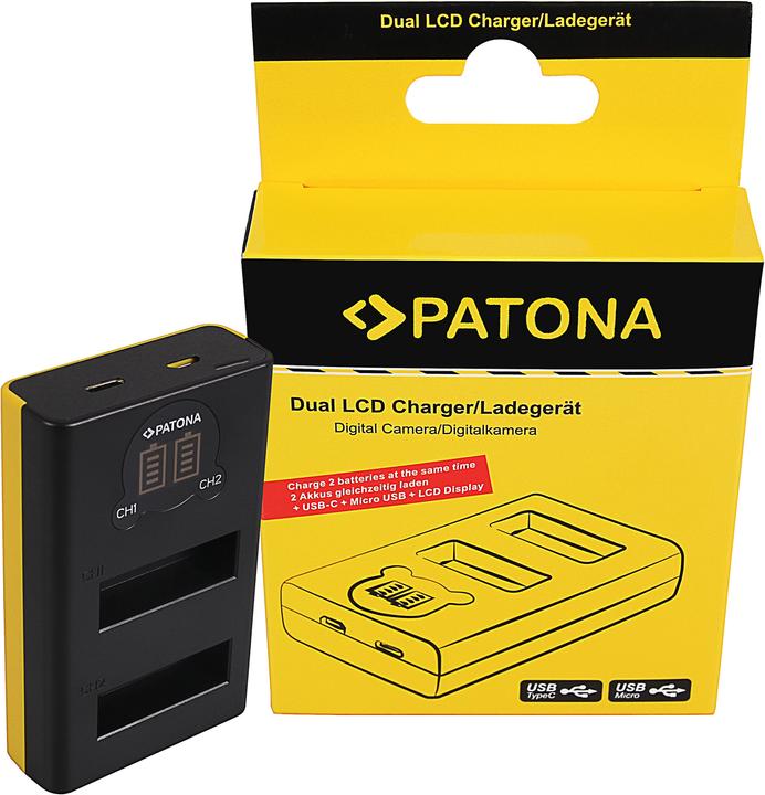 Produktbild Patona Dual LCD USB Ladegerät (Kamera Akku Ladegerät)