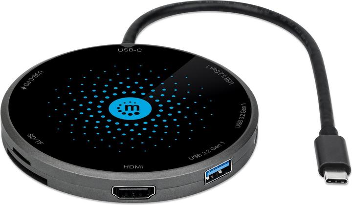 Produktbild Manhattan USB-C 8-in-1 Dock (USB-C, 7 Ports)