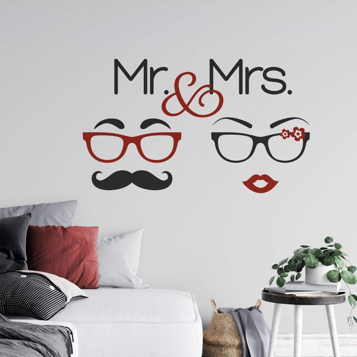 Produktbild Trenddeko Mr. & Mrs. Hipster (100 x 59 cm)