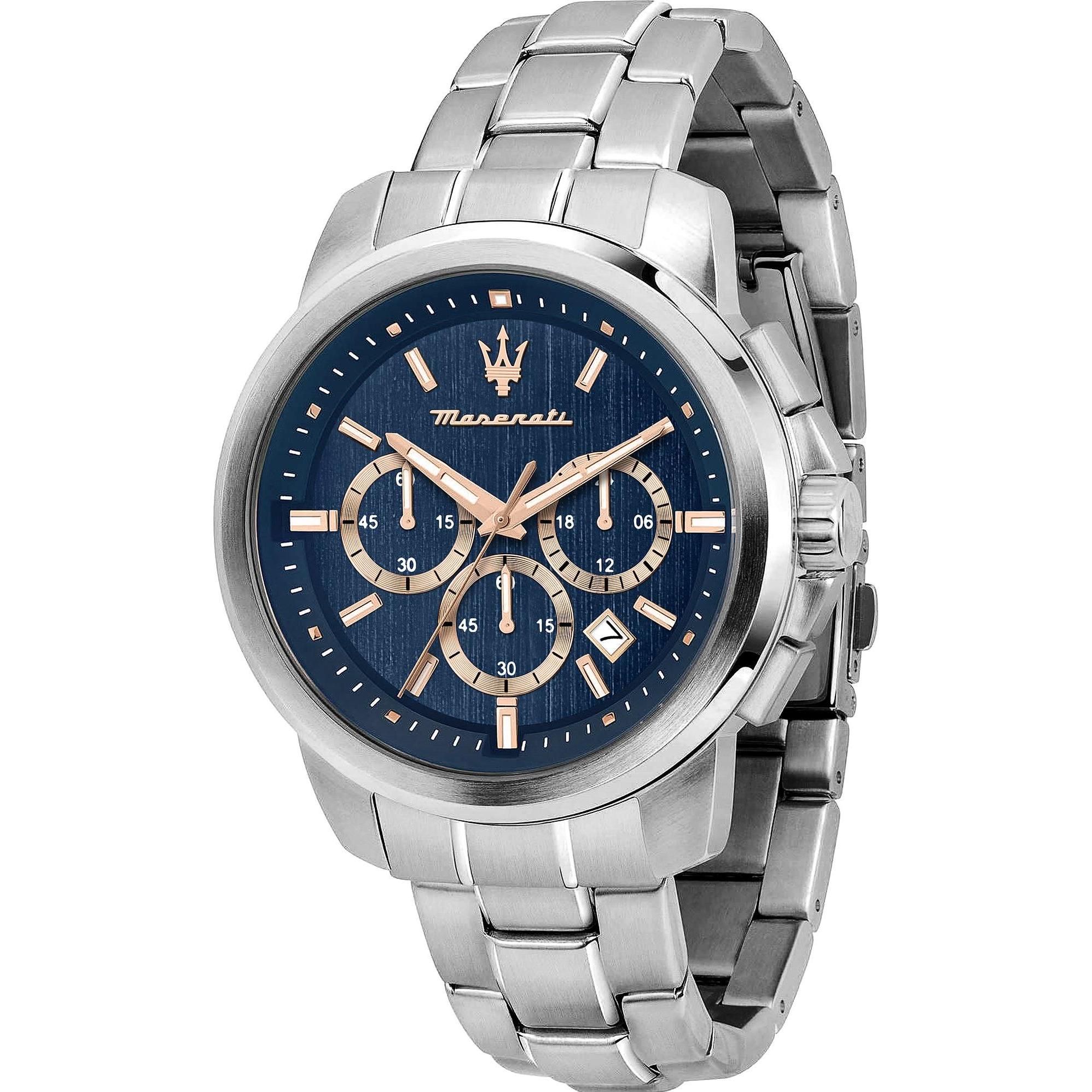 Thumbnail - Maserati, Armbanduhr, Successo, Silber, (Chronograph, 44 mm)