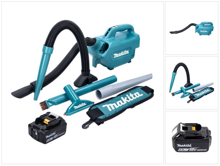 Produktbild Makita DCL 184 G1 Akku Staubsauger 18 V 54 mbar 0,5 l + 1x Akku 6,0 Ah - ohne Ladegerät
