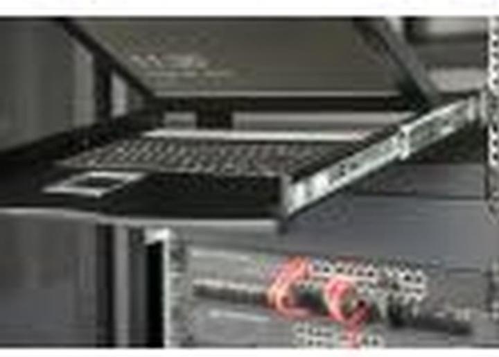 Produktbild Digitus 19" HD-LCD-KVM-Konsole, 16 HDMI-Anschlüsse, US-Tastatur