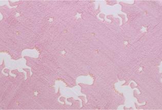 Actual product image Toi-Toys Glow N fun Glow in the Dark blanket unicorn, 130x150cm (130 x 150 cm)