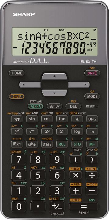 Actual product image Sharp EL-531TH Calculator, Gray Box (SH-EL531THGY) (Batteries)