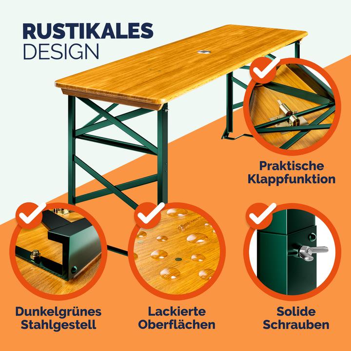 Image du produit Casaria Table de tente à bière (50 cm)