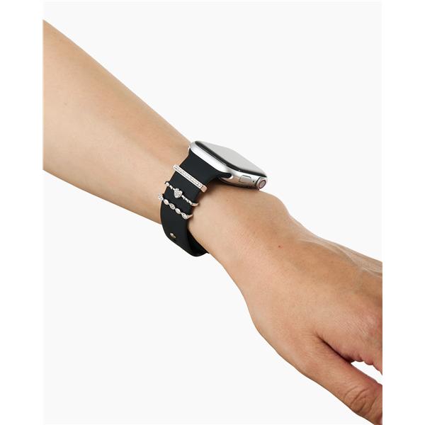 Actual product image iDeal Of Sweden Silicone Watch Band 42/44/45/46/49 S-M Black (Silicone, Zinc alloy)